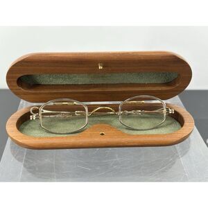 Lunor I02 gold-plated Made In Germany telescopic temples Wooden Case (C8-12)